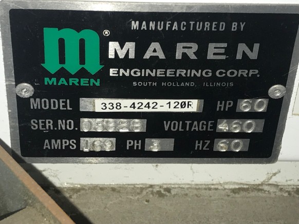 Gebruikte Maren 338-4242-120R Single Ram Open End Auto-Tie horizontale balenpers