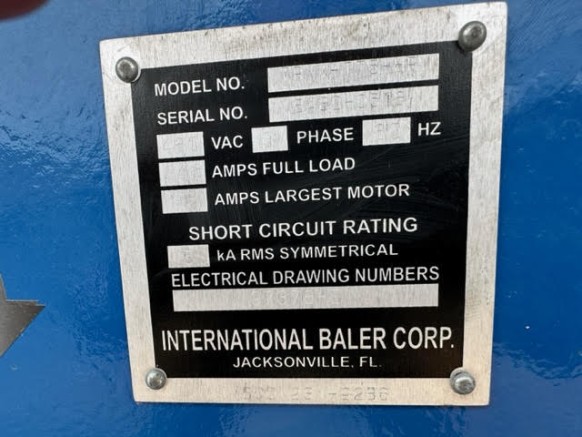 Used IBC TR11-T75-HP Two-Ram Baler